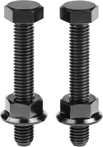 مسمار ضبط سلسلة سبائك التيتانيوم للدراجات النارية زوج واحد M8x1.25mm صواميل ومسامير موتوكروس (لون التيتانيوم العادي، مع صواميل رأس شفة) in Saudi Arabia