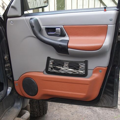 2pcs Plastic Car Net Pocket 7.87 X 3.14inch Self-Adhesive Multifunctional Car Storage Net,Car Net Pocket Phone Car Mesh Net Holder for Most Vehicle Interior in Saudi Arabia