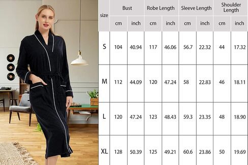 100% Cotton Robes for Women Long Sleeve Lightweight Soft Knit Womens Bathrobe in Saudi Arabia