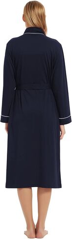 100% Cotton Robes for Women Long Sleeve Lightweight Soft Knit Womens Bathrobe in Saudi Arabia