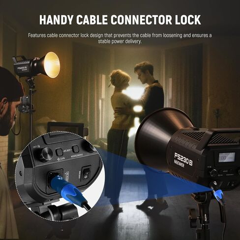 Neewer 6ft/1.8m D-Tap Male to 4 Pin XLR Female Power Cable PL60C Continuous LED Video Light, NC011 in Saudi Arabia