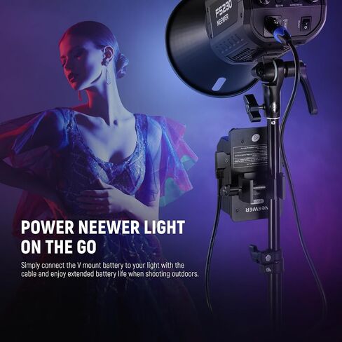 Neewer 6ft/1.8m D-Tap Male to 4 Pin XLR Female Power Cable PL60C Continuous LED Video Light, NC011 in Saudi Arabia