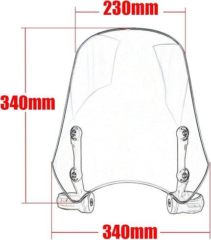 الزجاج الأمامي للدراجات النارية لـ Universal Har-ley FXST Softail/FXSTB Night Train FXDC Wide Glide/FXSB Breakout/FXDL Low Rider Windshield Protector Windproof Fairing Wind Deflector (رمادي دخاني) in Kuwait