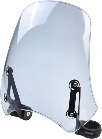 الزجاج الأمامي للدراجات النارية لـ Universal Har-ley FXST Softail/FXSTB Night Train FXDC Wide Glide/FXSB Breakout/FXDL Low Rider Windshield Protector Windproof Fairing Wind Deflector (رمادي دخاني) in Kuwait