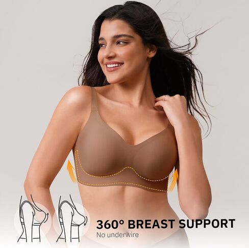 Closemate Wireless Comfort Bra for Women No Underwire Seamless Bralettes with Soft Support V Neck Full Coverage Everyday Bra in Saudi Arabia