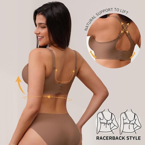 Closemate Wireless Comfort Bra for Women No Underwire Seamless Bralettes with Soft Support V Neck Full Coverage Everyday Bra in Saudi Arabia