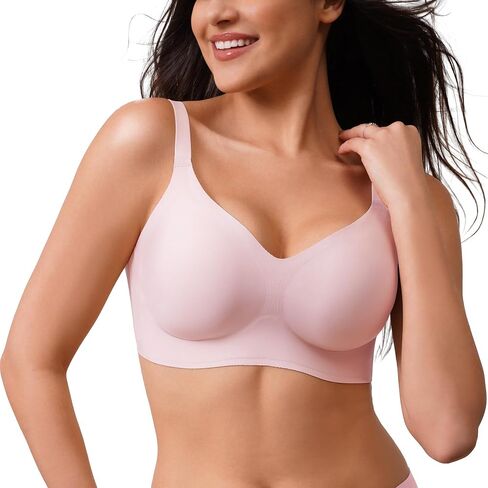 Closemate Wireless Comfort Bra for Women No Underwire Seamless Bralettes with Soft Support V Neck Full Coverage Everyday Bra in Saudi Arabia