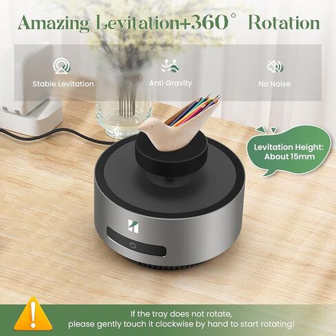 Huanyu التلقائي رفع خفض العرض الرفع 360 درجة الدورية المرحلة المغناطيسية عرض الوقوف المضادة للجاذبية العرض العائمة الدوران التلقائي ديكور الرفع المغناطيسي (تحميل 400 جرام رمادي) in Kuwait