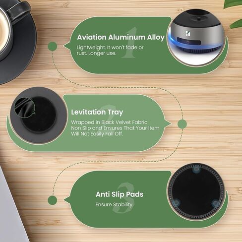 Huanyu التلقائي رفع خفض العرض الرفع 360 درجة الدورية المرحلة المغناطيسية عرض الوقوف المضادة للجاذبية العرض العائمة الدوران التلقائي ديكور الرفع المغناطيسي (تحميل 400 جرام رمادي) in Kuwait