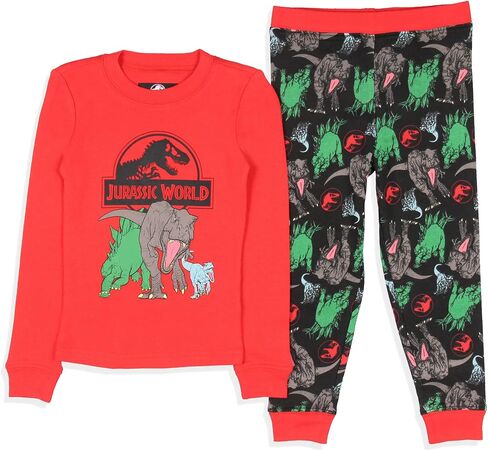 INTIMO Jurassic World Toddler Boys' Movie Film Park Logo Icon Tight Fit Sleep Pajama Set in Kuwait