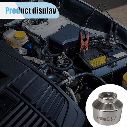 27mm Oil Filter Wrench, 3/8" Drive Socket Wrench, 6 Point Oil Filter Removal Tool, Chrome Vanadium Steel Wrench for Mercedes, Mini, Volvo, Audi, Porsche (27 mm) in Saudi Arabia