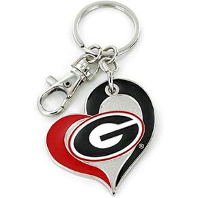 aminco NCAA unisex-adult Swirl Heart Keychain