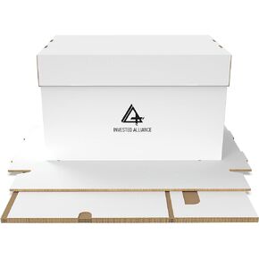 Premium Comic Book Storage Boxes | Short Cardboard Comic Book Box. Thick White Comic Box. Comic Storage Box for 150-175 Books. Comic Book Storage Case/Bin to Showcase Collectibles. (3 Pack)