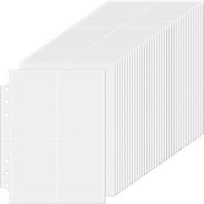 Antner 25 حزمة من الأكمام A5، مخطط 6 فتحات، مغلفات توفير المال لـ A5 6 حلقات، أوراق Kpop Photocard، 4 واقيات لصفحات الجيب لكتاب تحدي بطاقات الألعاب، 100 جيب
