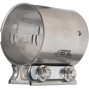 2.5 Inch Exhaust Clamp Butt Joint Band Clamp Sleeve Coupler 304 Stainless Steel