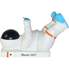 Handicraft Astronaut Style Desktop Tape Dispenser with Steel Teeth Tape Cutter, Hand Crafted Tape Holder with Non-Slip Bottom Rubber Pads for Desk Accessories Office and Home, Astronaut Space Themed