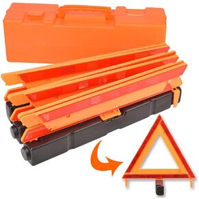 Warning Triangle Sign DOT Approved 3PK,Reflective Warning Road Safety Triangle Kit for Truck,49 CFR Part 571.125 (FMVSS 125) US