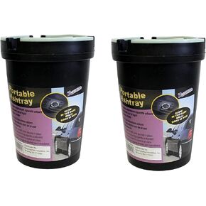 2 Pack Stub Out Glow in the Dark Cup-style Self-extinguishing Cigarette Ashtray - Butt Bucket -Portable Ashtray Black