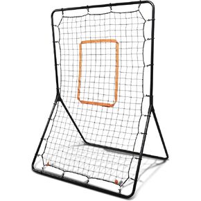 CHAMPRO 3-Way Baseball/Softball Rebound Screen for Training and Practice, 52" x 36",BLACK