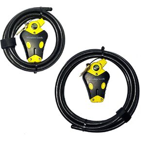 Master Lock - Two 6 ft Python Adjustable Cable Locks Keyed Alike, 8413KACBL-66