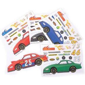 24 Make a Race Car Stickers (Race Car Stickers for Toddlers Goodie Bags, Party Favors for Kids, Toddler Stickers for Travel)