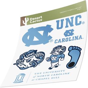 Desert Cactus University of North Carolina Sticker UNC Tar Heels Chapel Hill Vinyl Decals Laptop Water Bottle Car Scrapbook T2 (Type 2)
