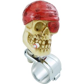 Steering Wheel Suicide Knob Skull Funny Directional Wheel Turning Power knob for Most Manual Automatic Transmission Vehicles (Black)