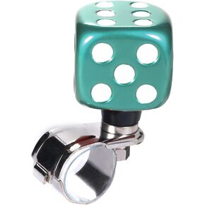 Bashineng Steering Wheel Knob Dice Power Handle Spinner Suicide Turning Driving Universal Fit Most Vehicles Cars Trucks Tractors Mowers Forklifts Boat Golf Carts (Black+White)