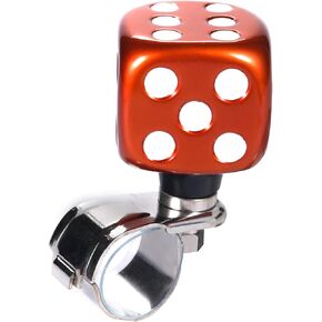 Bashineng Steering Wheel Knob Dice Power Handle Spinner Suicide Turning Driving Universal Fit Most Vehicles Cars Trucks Tractors Mowers Forklifts Boat Golf Carts (Black+White)