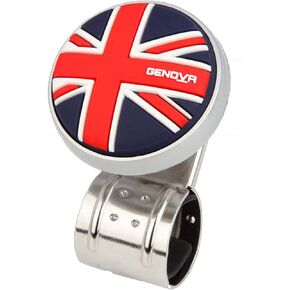 Dabok Union Jack Steering Wheel Sports Non-Slip PVC Power Handle Spinner Grab Knob for Car Vehicle Accessory (Red)