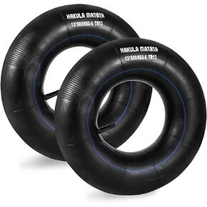 13'' 5.00-6'' Durable Replacement Inner Tube with TR-13 Straight Valve Stem, Heavy Duty Inner Tire Wheel for Lawn Mowers, ATVs and More, 2Packs, Black