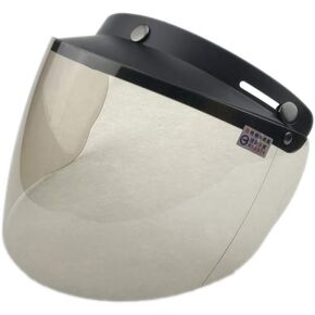 WANCAR Retro Universal Standard 3-Snap Open Face Motorcycle Helmets Flip Up Face Visor Wind Shield Lens(Light Smoke)