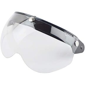 Hummingbird 3 Snap 3/4 Helmet Shield with FLIP UP Hinge for 3-Snap Motorcycle Half Open Face Vintage Motorcycle Helmets