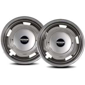 Pacific Dualies 44-2708 17" Polished Stainless Steel Wheel Simulator Front Tag Axle Kit for 2003-2014 Dodge Ram 3500/Truck RV Motorhome