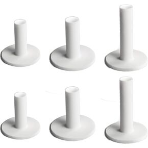 Dgwerko 6Pcs Rubber Golf Tee, T Shape Golf Practice Tees Driving Range and Outdoor Training, Mixed Size 2’’ 2.5’’ 3’’ for Practice Mat