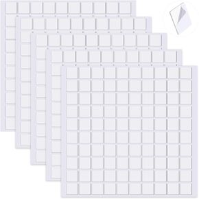 Aneco 500 Pieces Double-Sided Adhesive Putty Removable Sticky Putty Transparent Putty Square Putty for Hanging Pictures Poster Photo Frames, 10 x 10 mm…