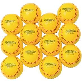 S&S Worldwide Yellow Spectrum Practice Foam Softballs Pk12