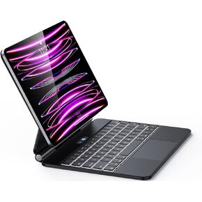 Techfish Keyboard Case for iPad Pro 12.9 (6th, 5th, 4th, 3rd Generation),Magic Keyboard for iPad Pro 12.9, Magnetic Keyboard Case with Multi-Touch Trackpad,Bluetooth Wireless Backlit,Black in Kuwait