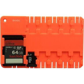 2pcs Red Micro Sd/sdhc/sdxc Card Storage Holder Case (Memory Card Not Included)