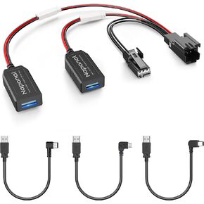GPS DashCam Power Adapter, (3Pin Type B Connector)Mirror Camera Radar Charger Station GPS Dash Cam Charger Cable for Select Ford Escape, 2019+ Ranger and More with Auto-dimming Rearview Mirror
