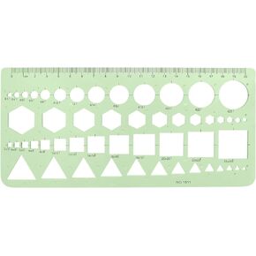 Circle Templates Measuring Geometry Ruler Geometric Ruler Template for Office and School, Building Formwork, Drawing， Drafting