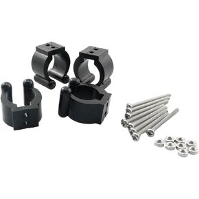 RLECS Kayak Paddle Clip 4 Sets Black Plastic Canoes Rowing Boat Positioning Rod Clamps with Screws and Nuts, Oar Keeper, Kayak Paddle Holder