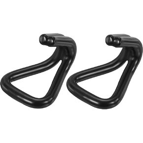 MECCANIXITY Ratchet Double J Strap Hook Load 5511 Lbs Black for 1.2" Tie Down Strap Webbing Car Truck Trailer Pack of 2