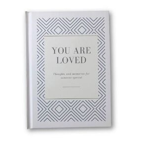 Gratbook You Are Loved Book, Personalized Why I Love You book, Easy Prompts to get your feelings on paper, Perfect for Mom, Wife, Sister, Boyfriend, Loved One, Quality Hardcover, 5 in x 7 in (White)