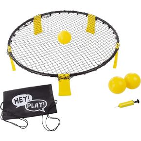 Hey! Play! Battle Volleyball – Outdoor Adjustable Roundnet Tournament Set for Kids and Adults – Beach, Backyard, Camping and Tailgate Party Game