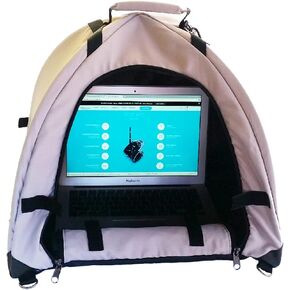 Laptop Tent Sun Shade & Water-Resistant Bag with Glare Shield, Shoulder Strap, Portable Case for Working Outside | Foldable | Privacy Cover Hood | Heat & Light Reflective Outdoor UV Material