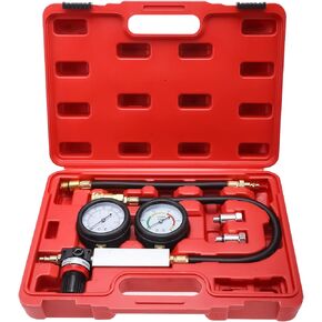 8MILELAKE Tu-21 Cylinder Detector Leak-Down Leakage Tester Kit Engine Compression Tester Gauges
