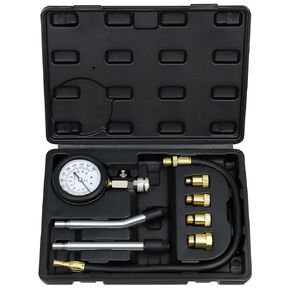 JoyFans 0-300 PSI Compression Tester Automotive Tool, Petrol Gas Engine Cylinder Pressure Test Kit with Gauge Adapter M10 M12 M14 M18 for Small Engine Cars Motorcycles Trucks SUVs Blue