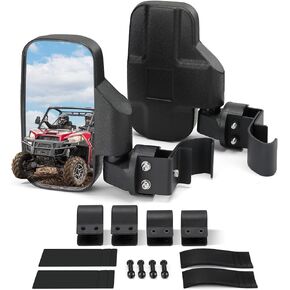KEMIMOTO Mirrors UTV Side Mirror Compatible with Polaris Ranger 570 900 XP 1000 2015-2024 General 1000, Compatible with Can Am Defender Maverick Trail UFORCE 600 1000 (Not Compatible with Full Door)