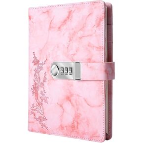 ARRLSDB A5 مجلة قفل كلمة المرور الإبداعية، بو الجلود الجمع بين قفل مذكرات كلمة المرور الرقمية دفتر يوميات قفل دفتر يوميات (الأزرق) in Kuwait